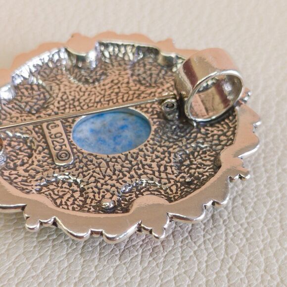 Carolyn Pollack Relios Sterling Silver Multi-Stone Pendant Brooch - Picture 4 of 6